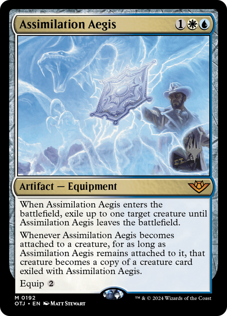 Assimilation Aegis (Promo Pack) [Outlaws of Thunder Junction Promos] | Silver Goblin