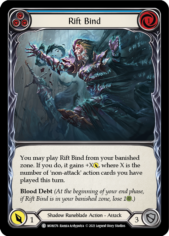 Rift Bind (Blue) [MON176] (Monarch)  1st Edition Normal | Silver Goblin