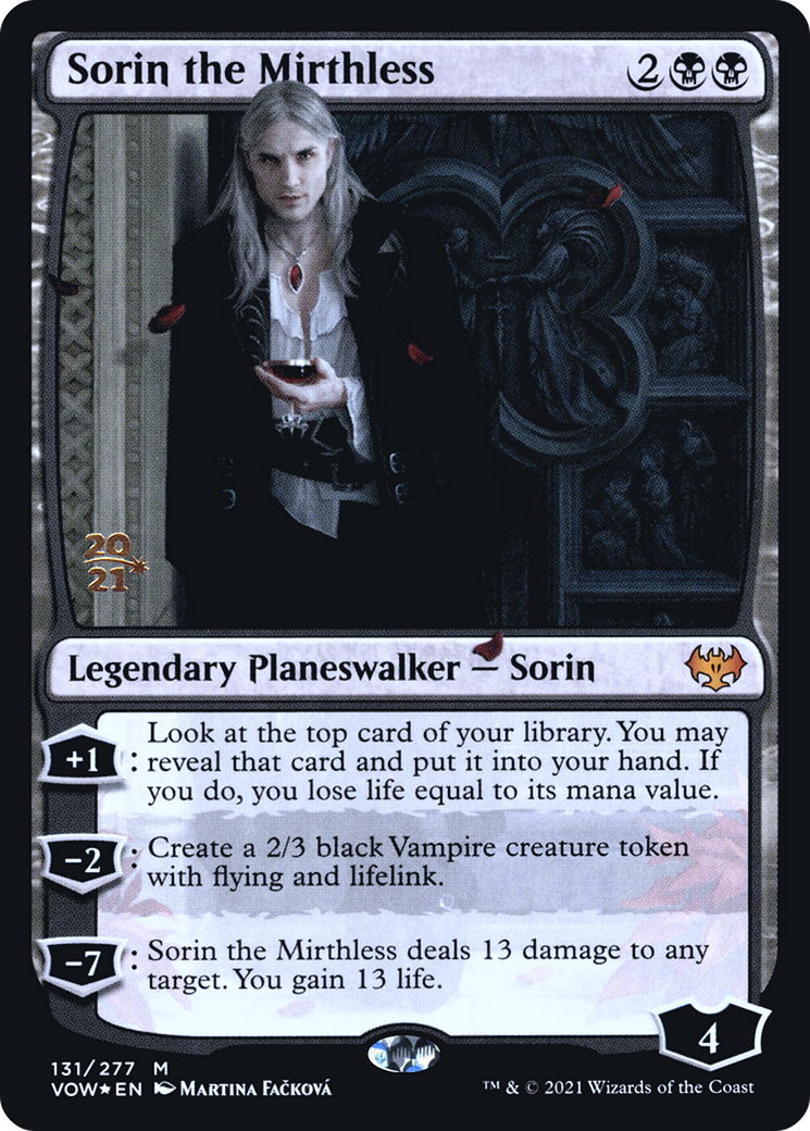 Sorin the Mirthless [Innistrad: Crimson Vow Prerelease Promos] | Silver Goblin