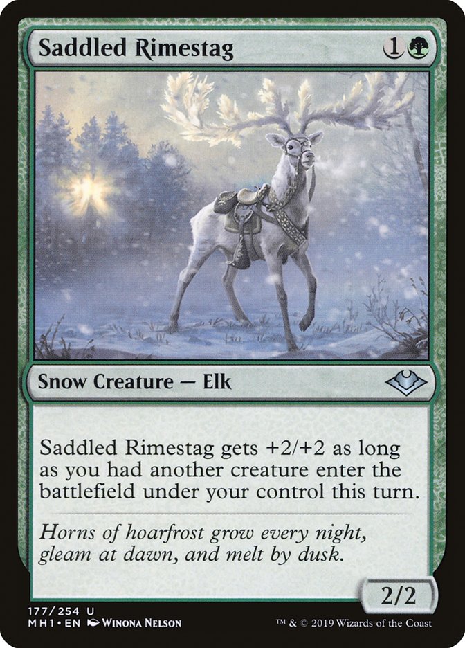 Saddled Rimestag [Modern Horizons] | Silver Goblin