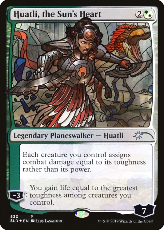 Huatli, the Sun's Heart (Stained Glass) [Secret Lair Drop Promos]