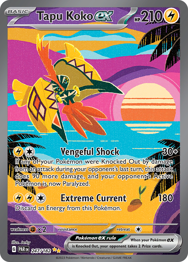 Tapu Koko ex (247/182) [Scarlet & Violet: Paradox Rift] | Silver Goblin