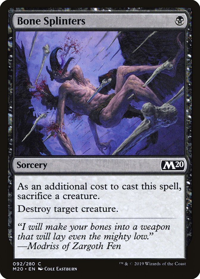 Bone Splinters [Core Set 2020] | Silver Goblin