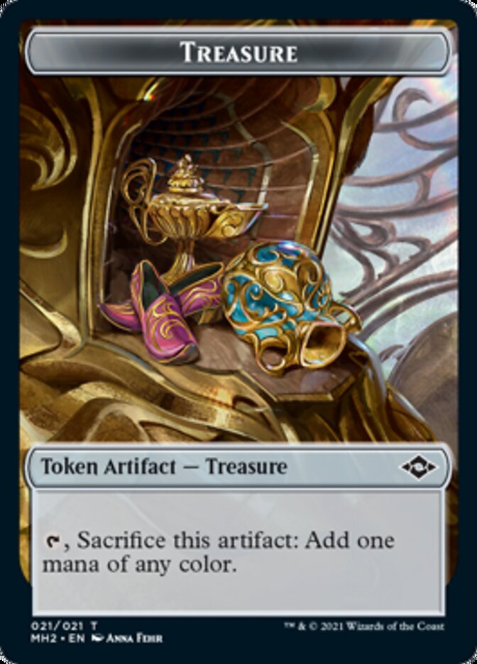 Treasure (21) // Zombie Army Double-Sided Token [Modern Horizons 2 Tokens] | Silver Goblin