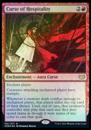 Curse of Hospitality [Innistrad: Crimson Vow Prerelease Promos] | Silver Goblin