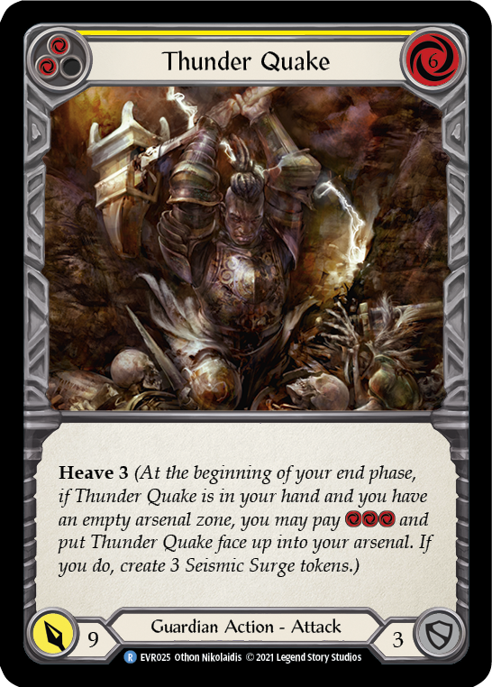 Thunder Quake (Yellow) [EVR025] (Everfest)  1st Edition Rainbow Foil | Silver Goblin