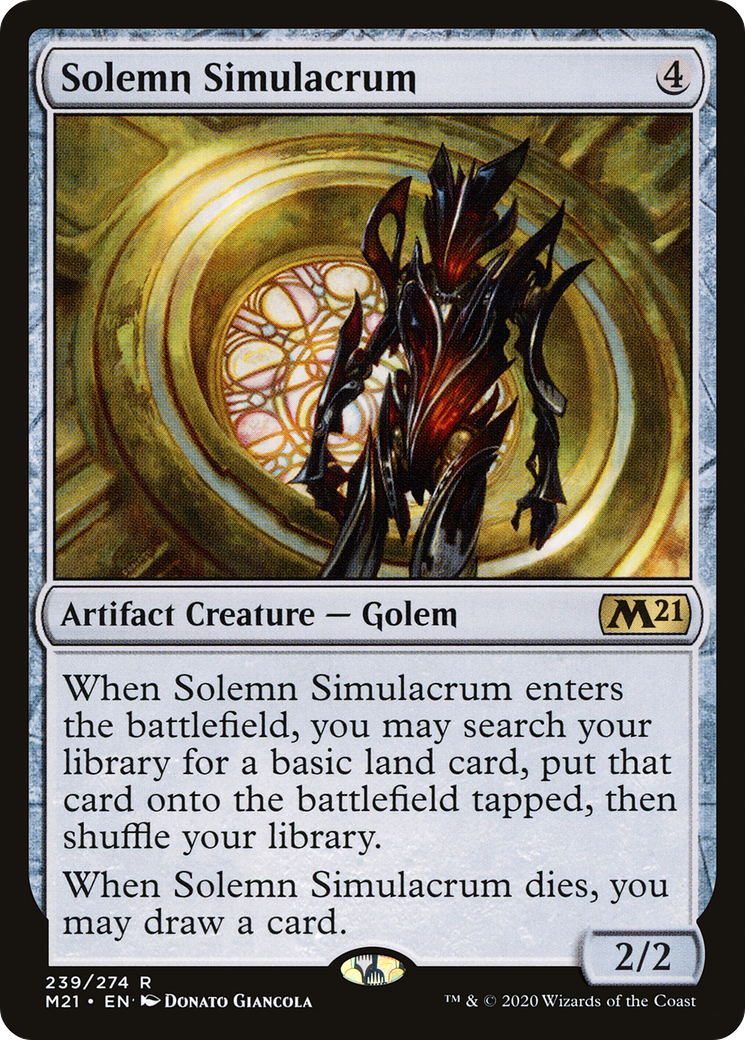 Solemn Simulacrum [Core Set 2021] | Silver Goblin