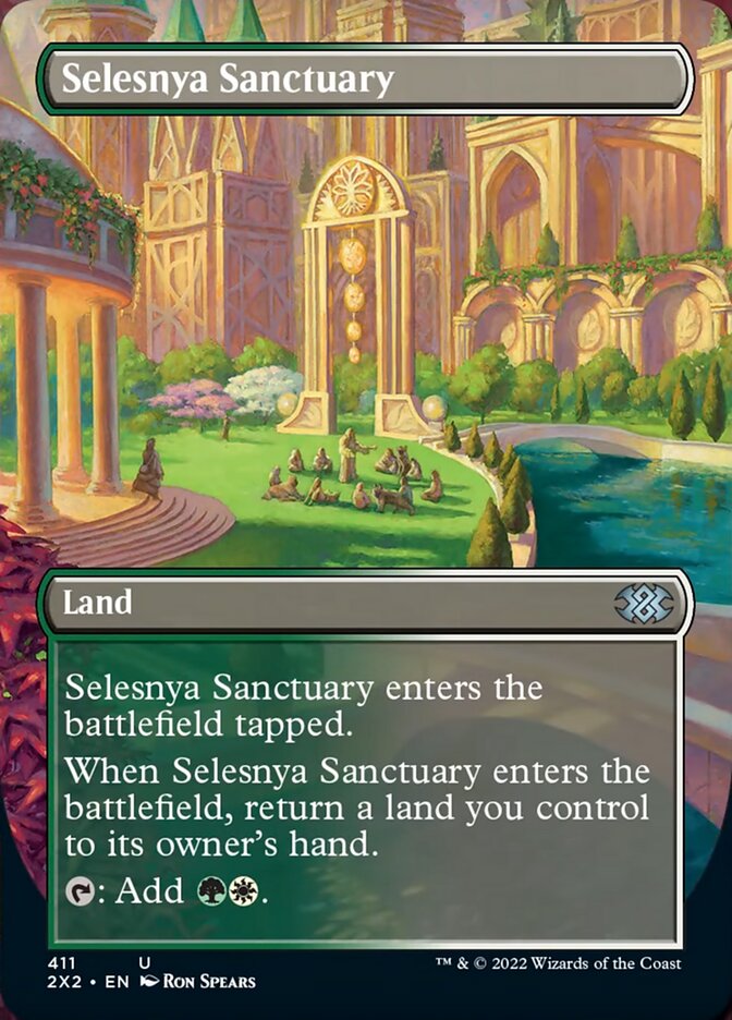 Selesnya Sanctuary (Borderless Alternate Art) [Double Masters 2022] | Silver Goblin