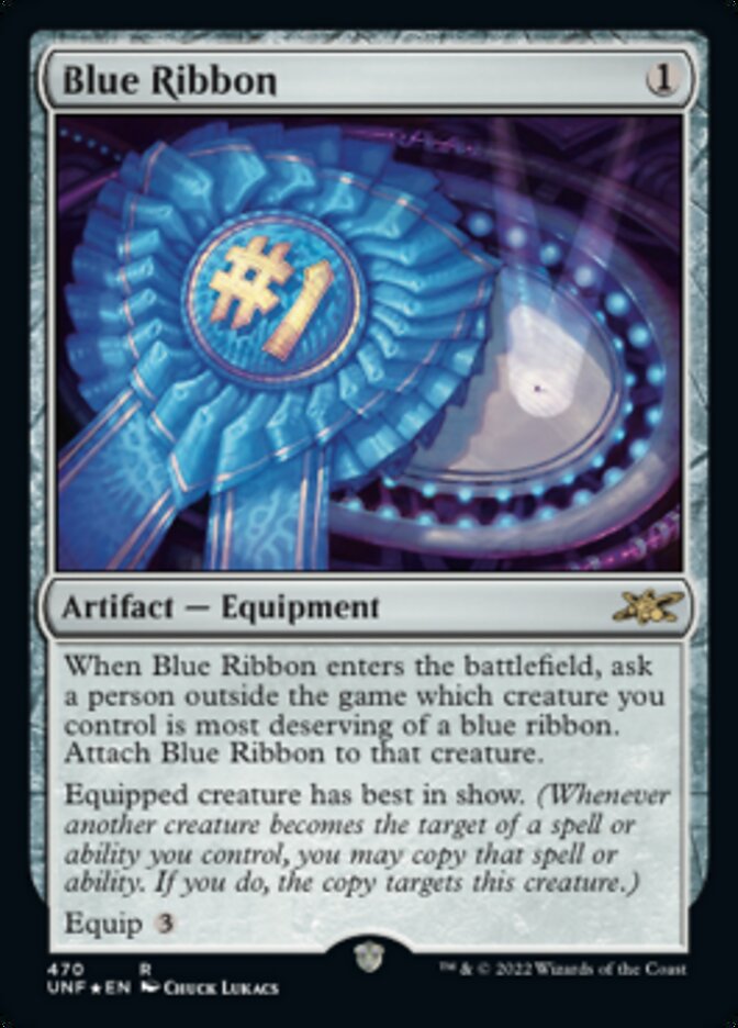 Blue Ribbon (Galaxy Foil) [Unfinity] | Silver Goblin