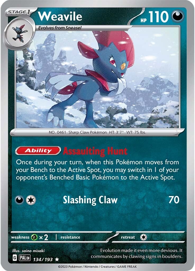 Weavile (134/193) [Scarlet & Violet: Paldea Evolved] | Silver Goblin