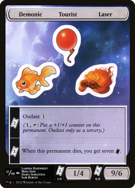Demonic Tourist Laser [Unfinity Stickers]
