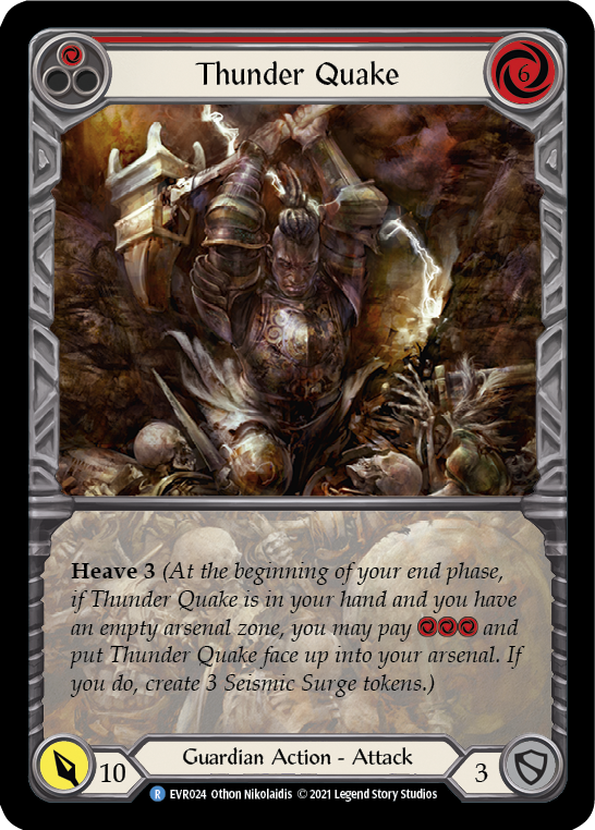 Thunder Quake (Red) [EVR024] (Everfest)  1st Edition Extended Art Rainbow Foil | Silver Goblin