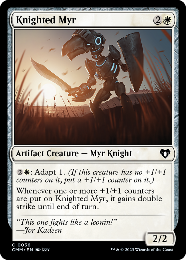Knighted Myr [Commander Masters] | Silver Goblin