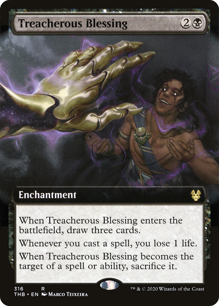 Treacherous Blessing (Extended Art) [Theros Beyond Death] | Silver Goblin