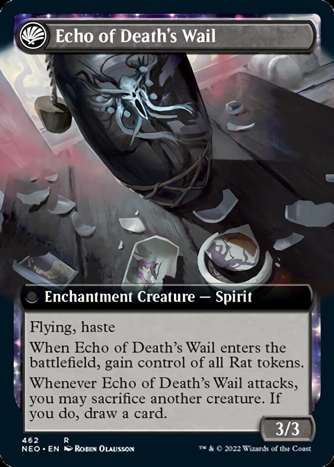 Tribute to Horobi // Echo of Death's Wail (Extended Art) [Kamigawa: Neon Dynasty] Foil