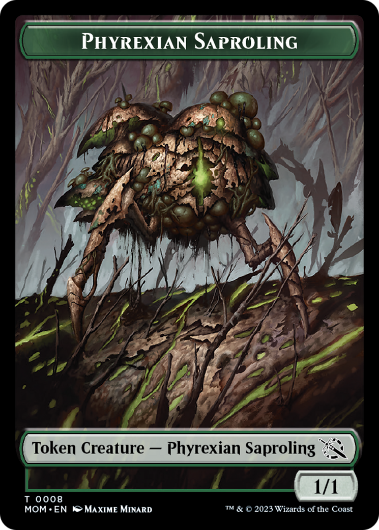 Elemental (9) // Phyrexian Saproling Double-Sided Token [March of the Machine Tokens] | Silver Goblin