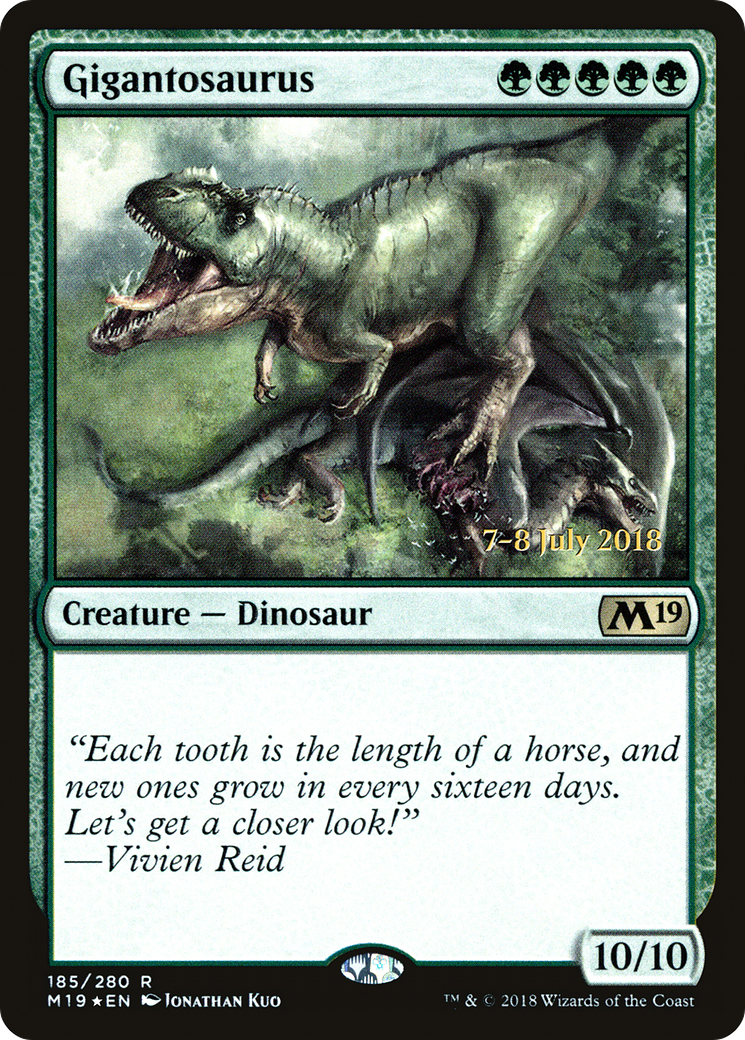 Gigantosaurus [Core Set 2019 Prerelease Promos]