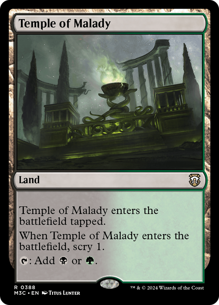 Temple of Malady [Modern Horizons 3 Commander] | Silver Goblin