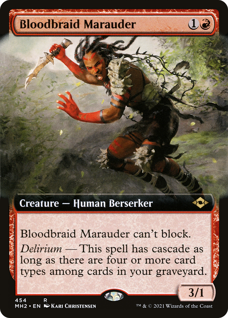 Bloodbraid Marauder (Extended Art) [Modern Horizons 2] | Silver Goblin