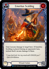 Emeritus Scolding (Red) [EVR125] (Everfest)  1st Edition Rainbow Foil | Silver Goblin