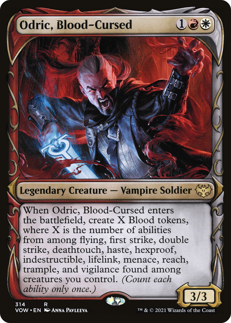 Odric, Blood-Cursed (Showcase Fang Frame) [Innistrad: Crimson Vow] | Silver Goblin