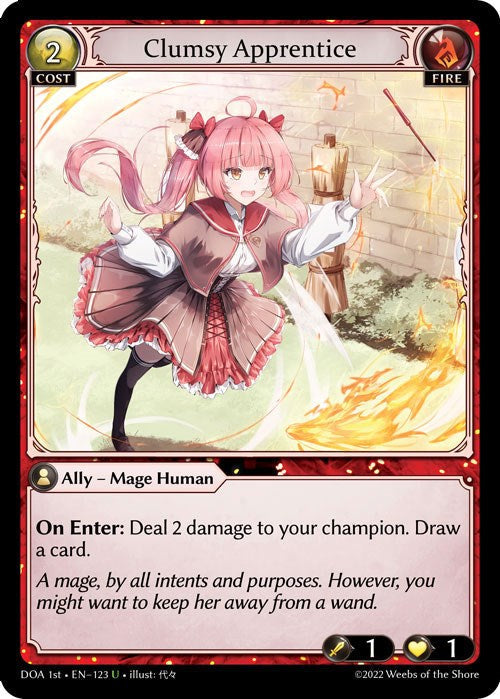 Clumsy Apprentice (123) [Dawn of Ashes: 1st Edition] Foil