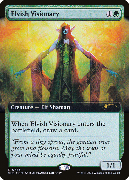 Elvish Visionary (Extended Art) (763) Foil - Secret Lair Drop