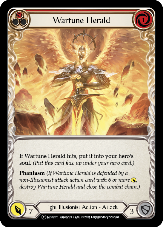 Wartune Herald (Red) [U-MON026-RF] (Monarch Unlimited)  Unlimited Rainbow Foil | Silver Goblin