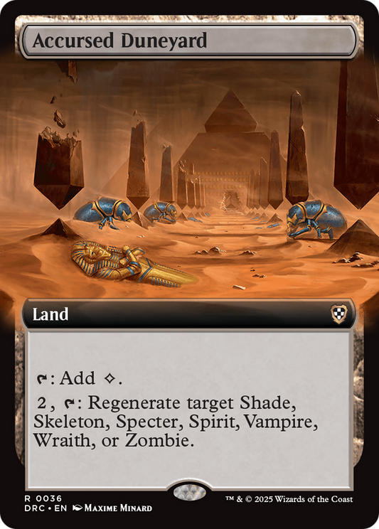 Accursed Duneyard (Extended Art) (036) - Commander: Aetherdrift