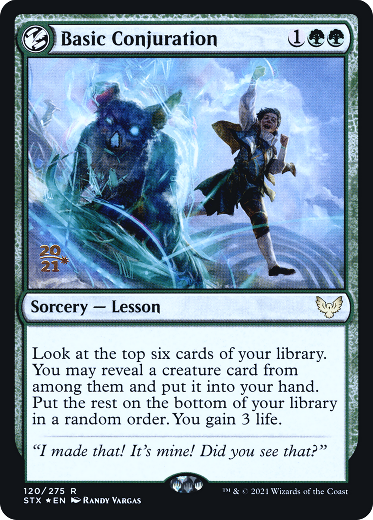 Basic Conjuration [Strixhaven: School of Mages Prerelease Promos] | Silver Goblin