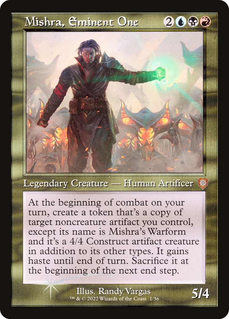 Mishra, Eminent One (001) (Retro) [The Brothers' War Commander] | Silver Goblin