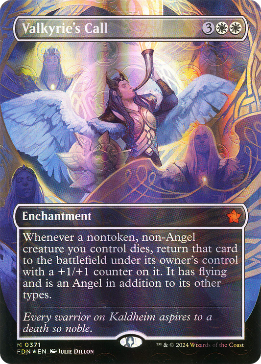 Valkyrie's Call (Borderless) (Mana Foil) [Foundations]