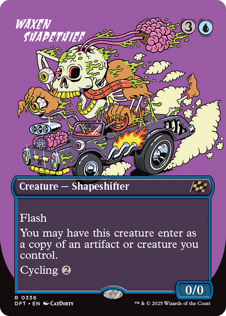 Waxen Shapethief (Borderless) Foil (336) - Aetherdrift
