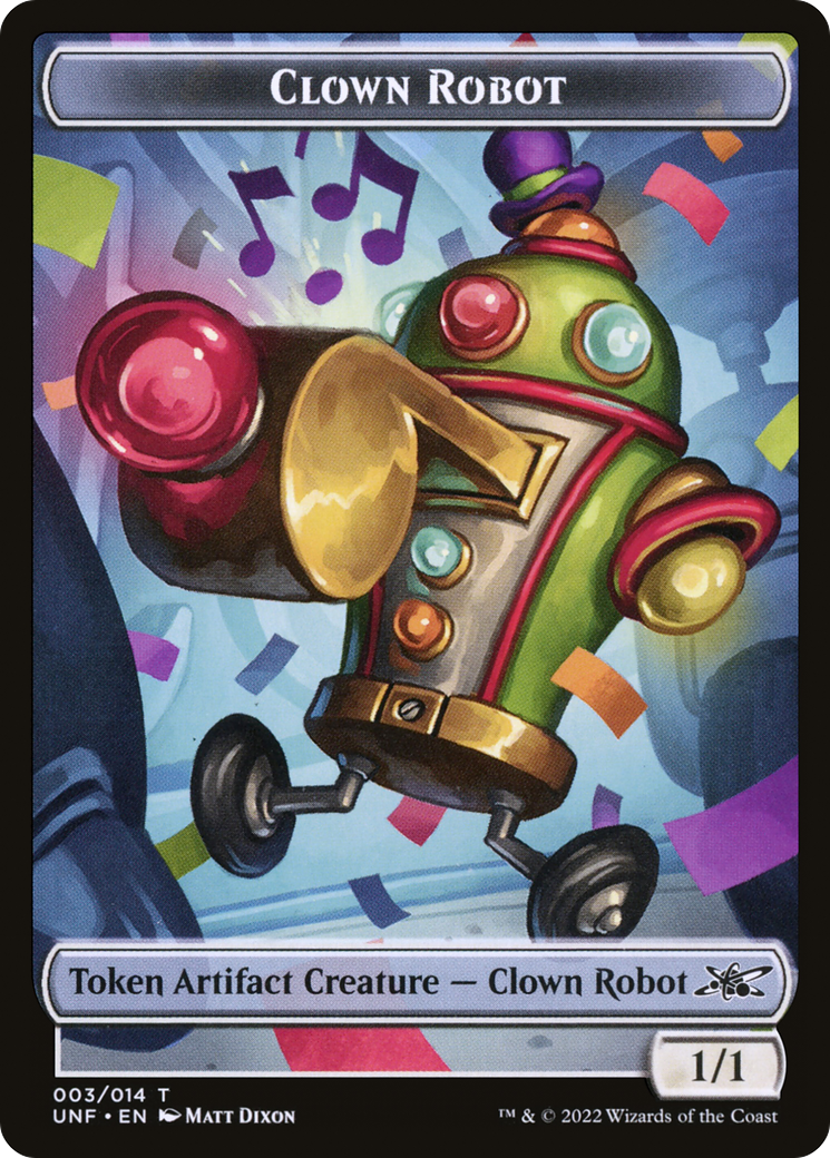 Clown Robot (003) Token [Unfinity Tokens] | Silver Goblin