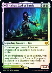 Halvar, God of Battle // Sword of the Realms [Kaldheim Prerelease Promos] | Silver Goblin