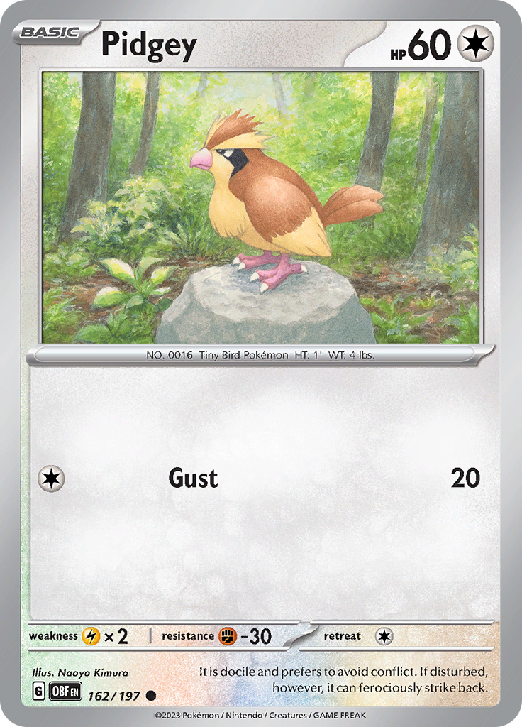 Pidgey (162/197) [Scarlet & Violet: Obsidian Flames] | Silver Goblin