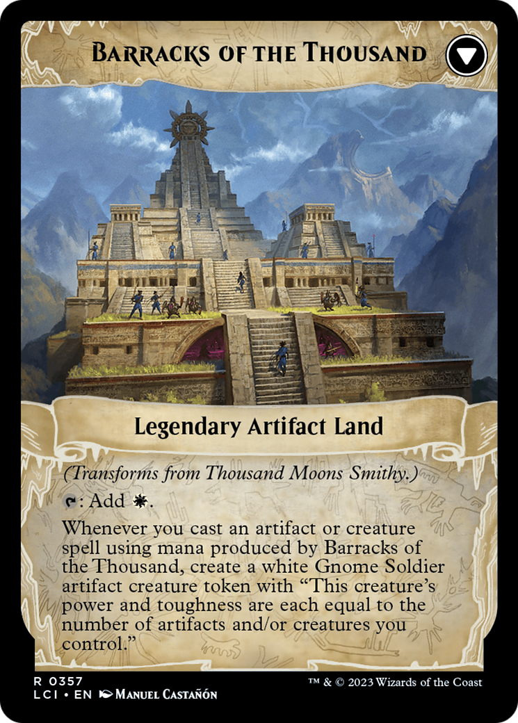 Thousand Moons Smithy // Barracks of the Thousand [The Lost Caverns of Ixalan Prerelease Cards] | Silver Goblin