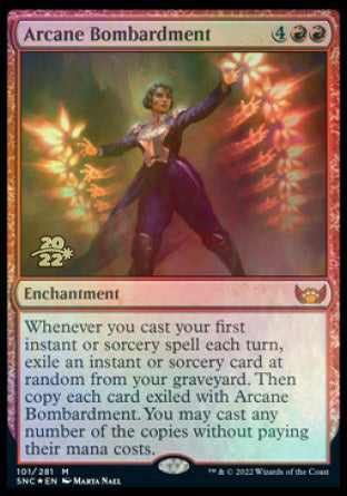 Arcane Bombardment [Streets of New Capenna Prerelease Promos] | Silver Goblin