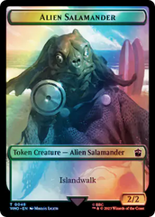 Dalek // Alien Salamander Double-Sided Token (Surge Foil) [Doctor Who Tokens] | Silver Goblin