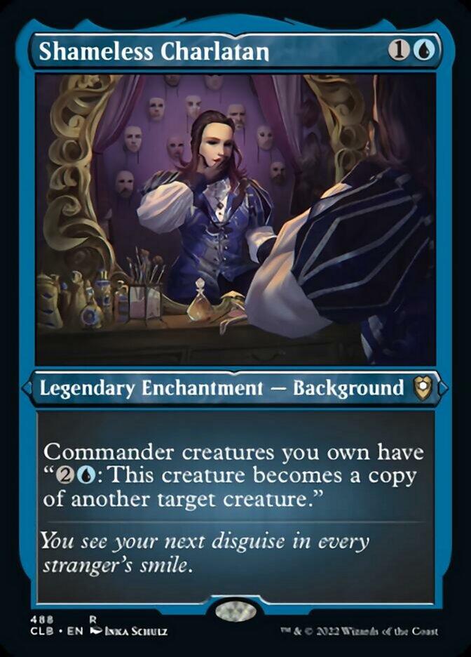 Shameless Charlatan (Foil Etched) [Commander Legends: Battle for Baldur's Gate] | Silver Goblin