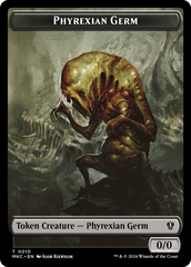 Spirit // Phyrexian Germ Double-Sided Token [Murders at Karlov Manor Commander Tokens] | Silver Goblin