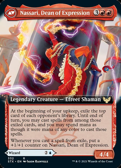 Uvilda, Dean of Perfection // Nassari, Dean of Expression (Extended Art) [Strixhaven: School of Mages] Foil