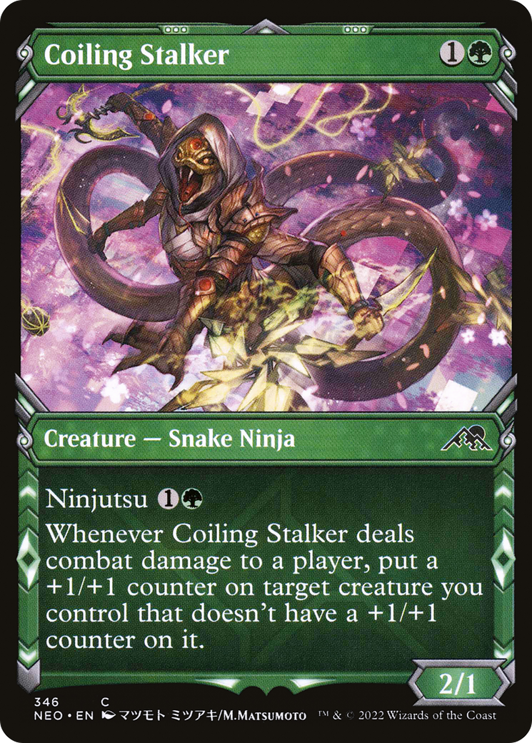 Coiling Stalker (Showcase Ninja) [Kamigawa: Neon Dynasty] | Silver Goblin