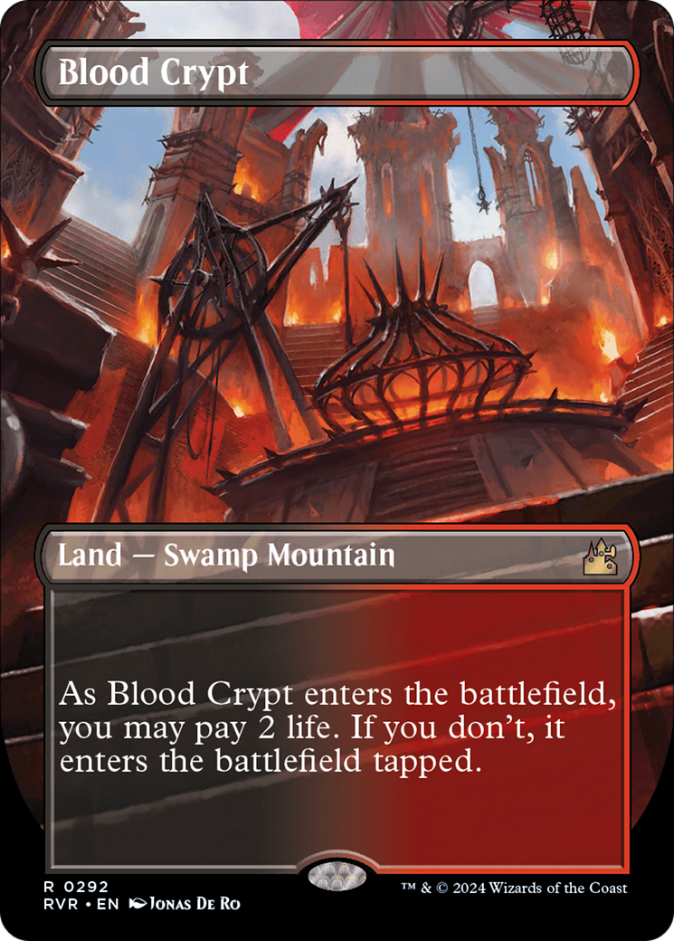 Blood Crypt (Borderless) [Ravnica Remastered] | Silver Goblin