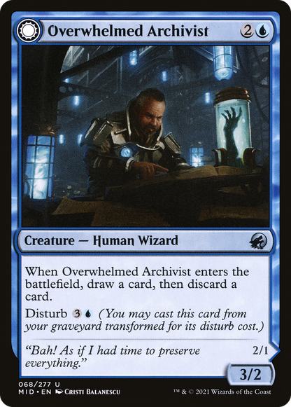 Overwhelmed Archivist // Archive Haunt [Innistrad: Midnight Hunt]