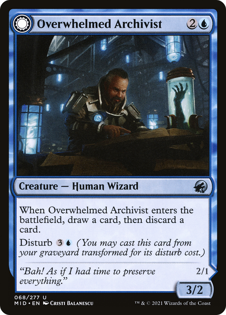 Overwhelmed Archivist // Archive Haunt [Innistrad: Midnight Hunt]