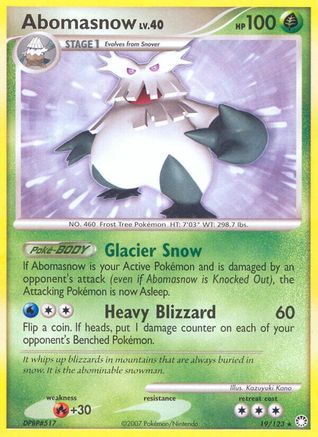 Abomasnow (19/123) [Diamond & Pearl: Mysterious Treasures] Reverse Holofoil