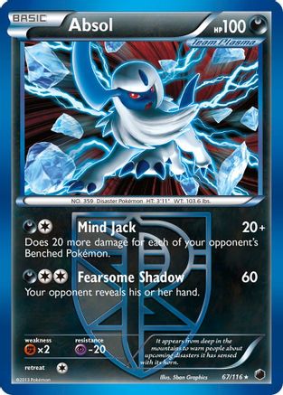 Absol (Team Plasma) (67) Reverse Holofoil - Plasma Freeze