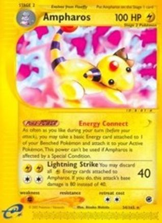 Ampharos (34/165) [Expedition: Base Set] | Silver Goblin