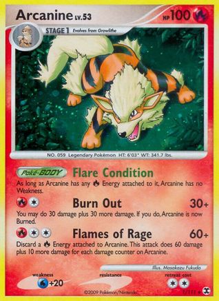 Arcanine (1/111) [Platinum: Rising Rivals] | Silver Goblin